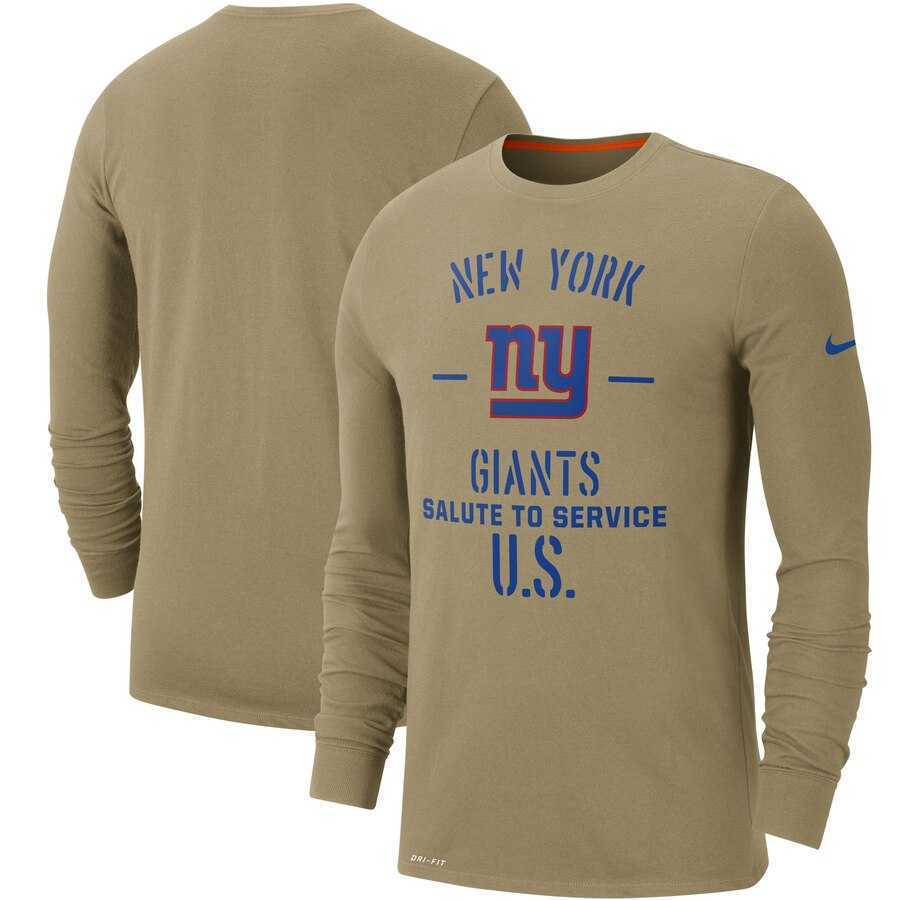 Men's New York Giants Nike Tan 2019 Salute to Service Sideline Performance Long Sleeve Shirt,We sell and wholesale Men's New York Giants Nike Tan 2019 Salute to Service Sideline Performance Long Sleeve Shirt on line form chian!